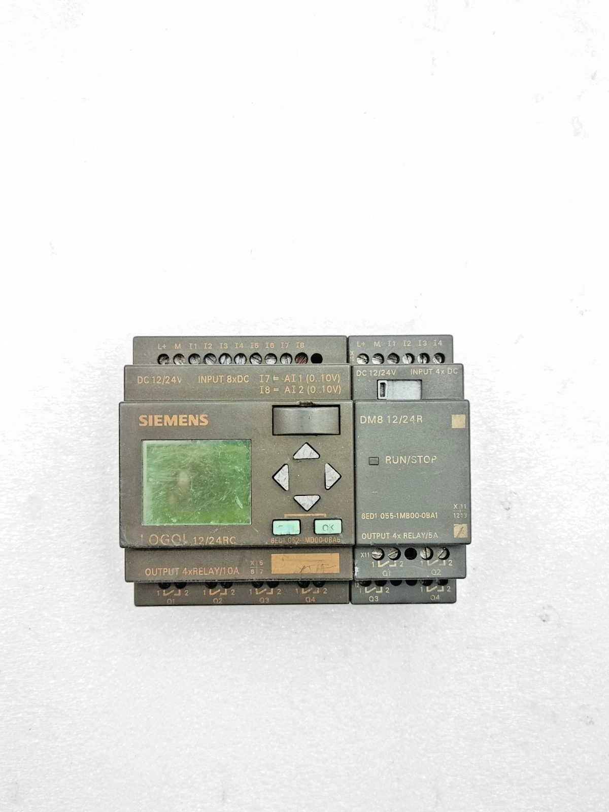 Siemens 6ED1052-1MD00-0BA5 Logo With 6ED1055-1MB00-0BA1 Expansion Module